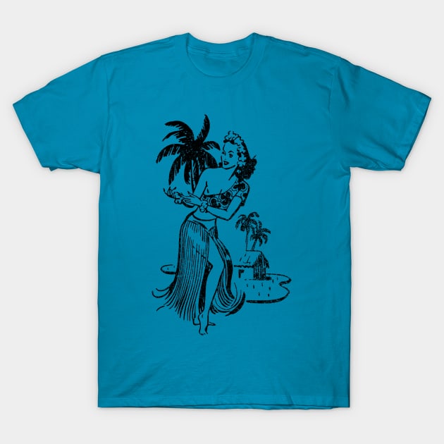 Hula Dancer 1 T-Shirt by GloopTrekker